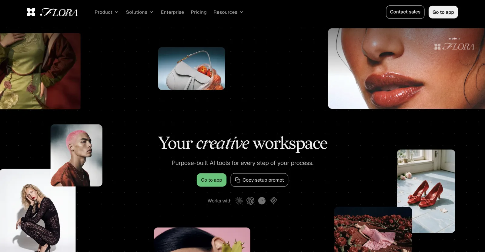 Screenshot of FLORA's homepage