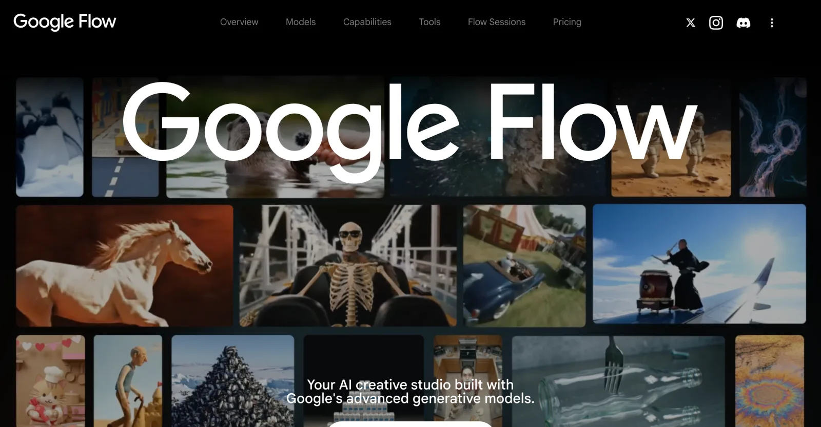 Screenshot of Google Flow's about page