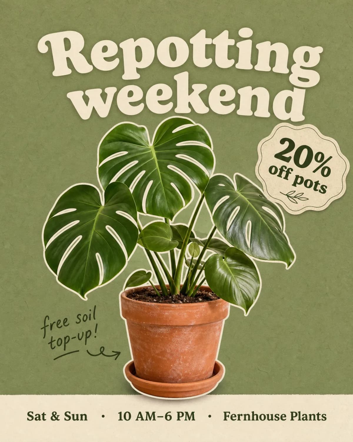 Plant shop social post