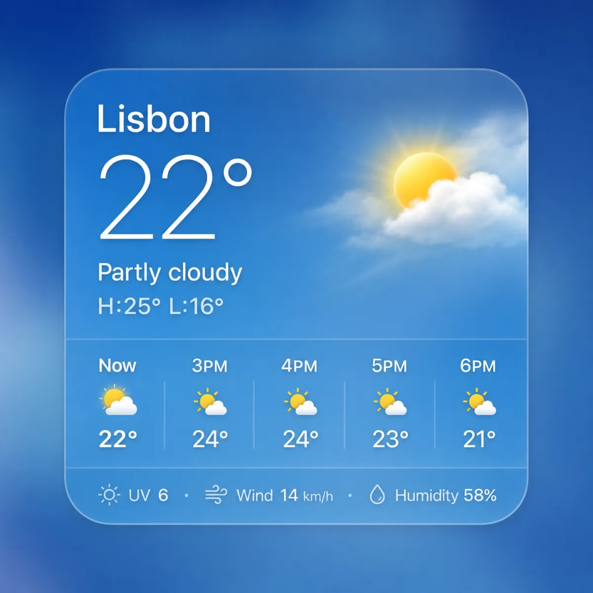 Weather app widget