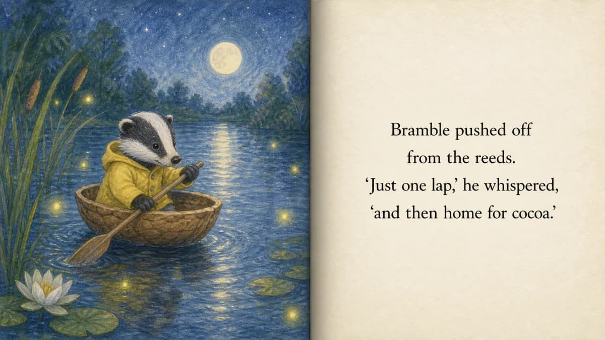 Badger picture-book spread
