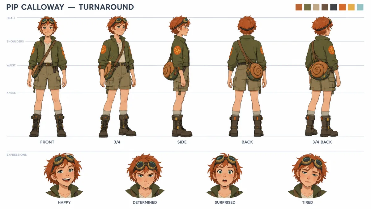 Character turnaround sheet