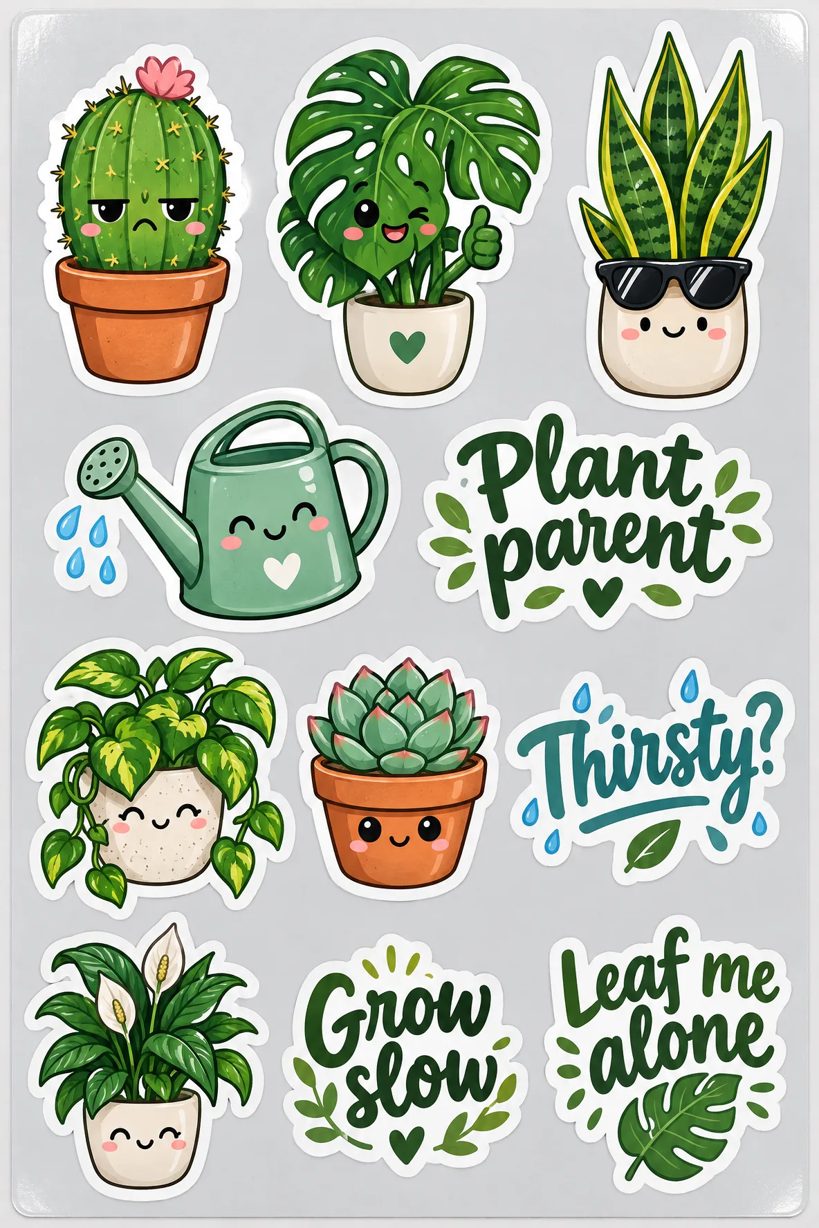 Houseplant sticker sheet