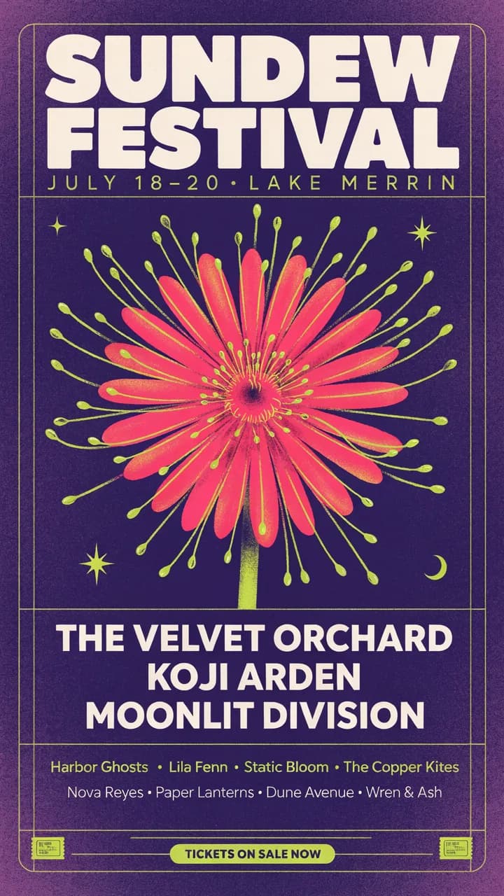 Festival lineup poster