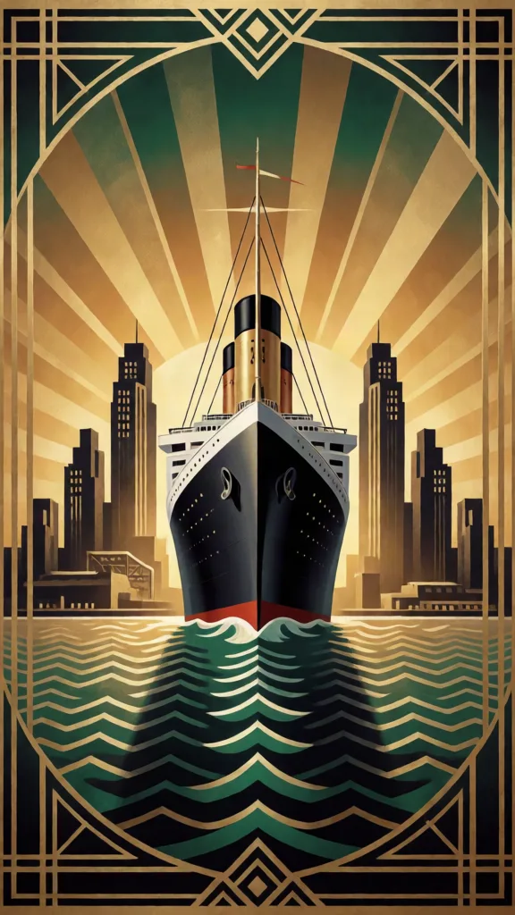 Art deco ocean liner