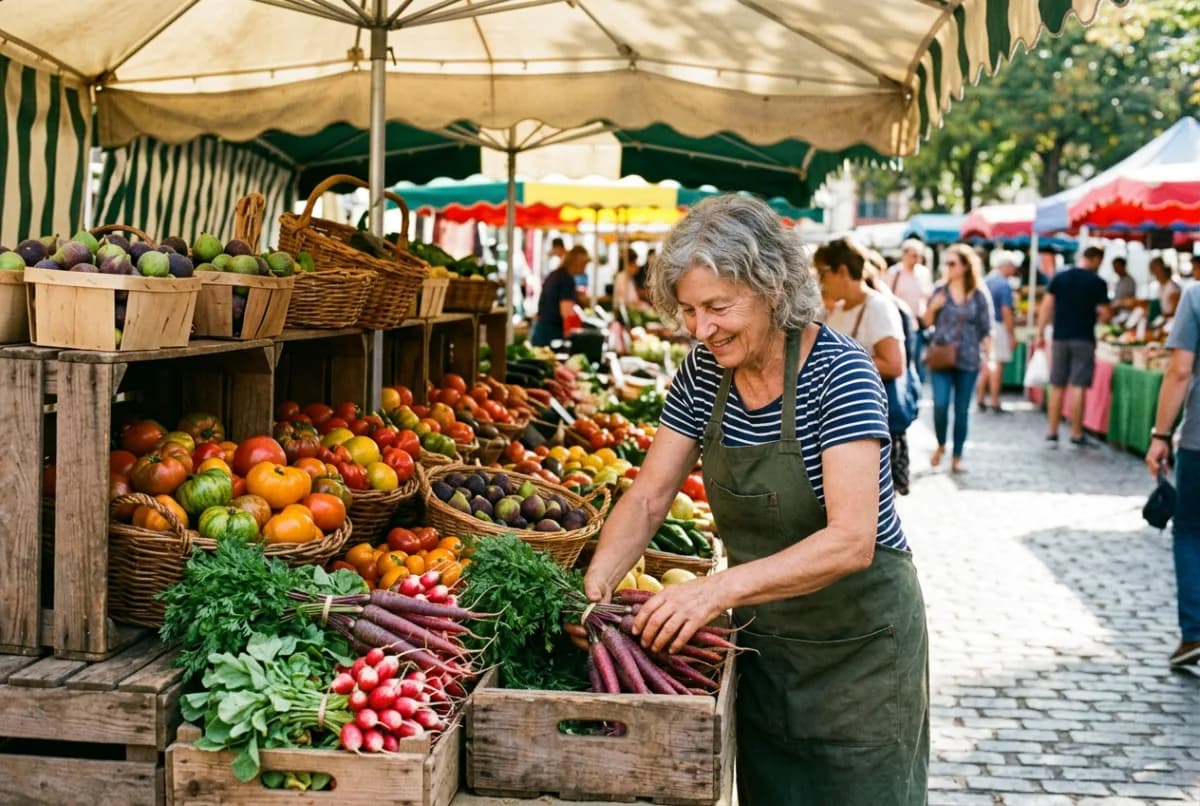 Farmers market stall