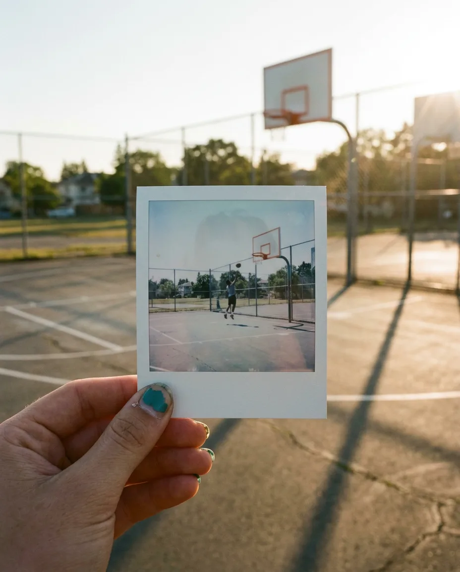 Overlaid instant photo