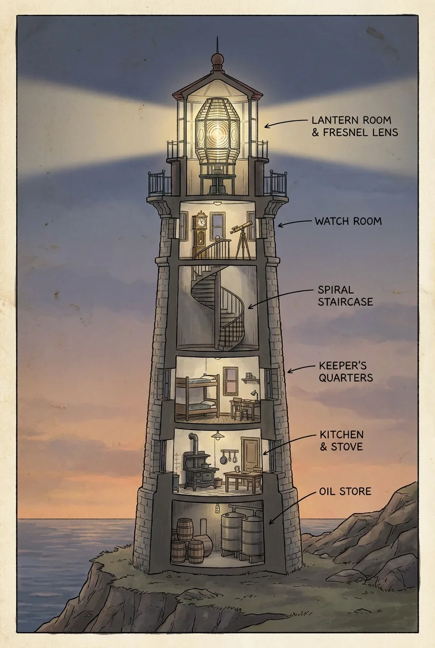 Lighthouse cutaway