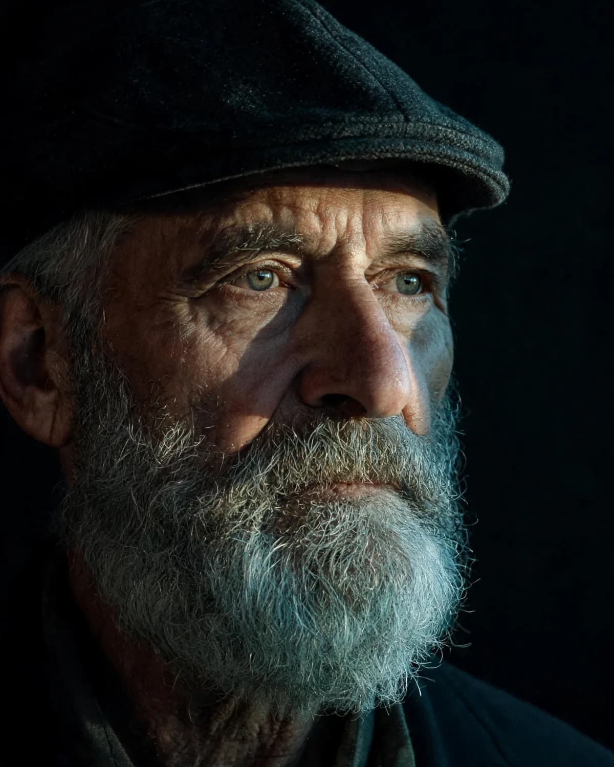 Fisherman in window light